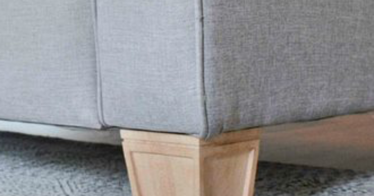 Osborne Wood Square Bun Feet