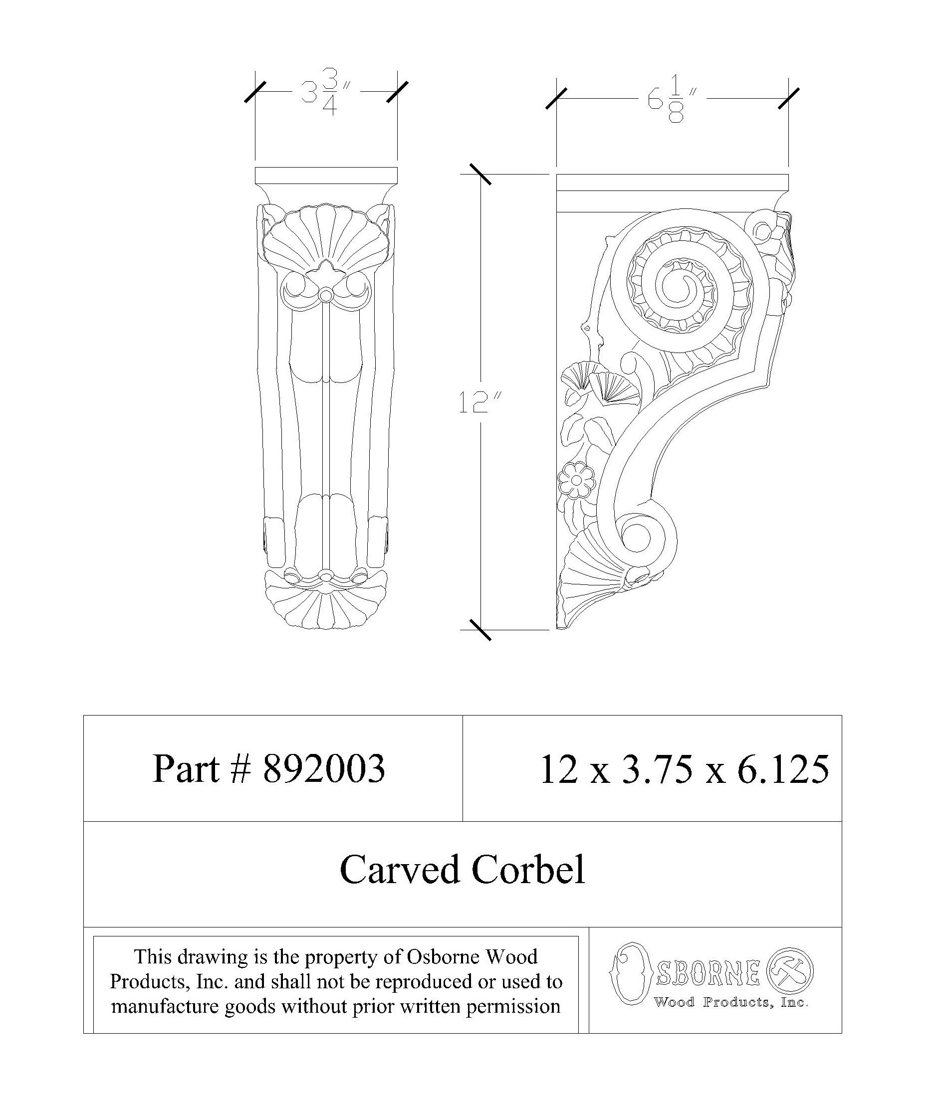 Osborne Wood Corbels & Brackets CAD Drawings