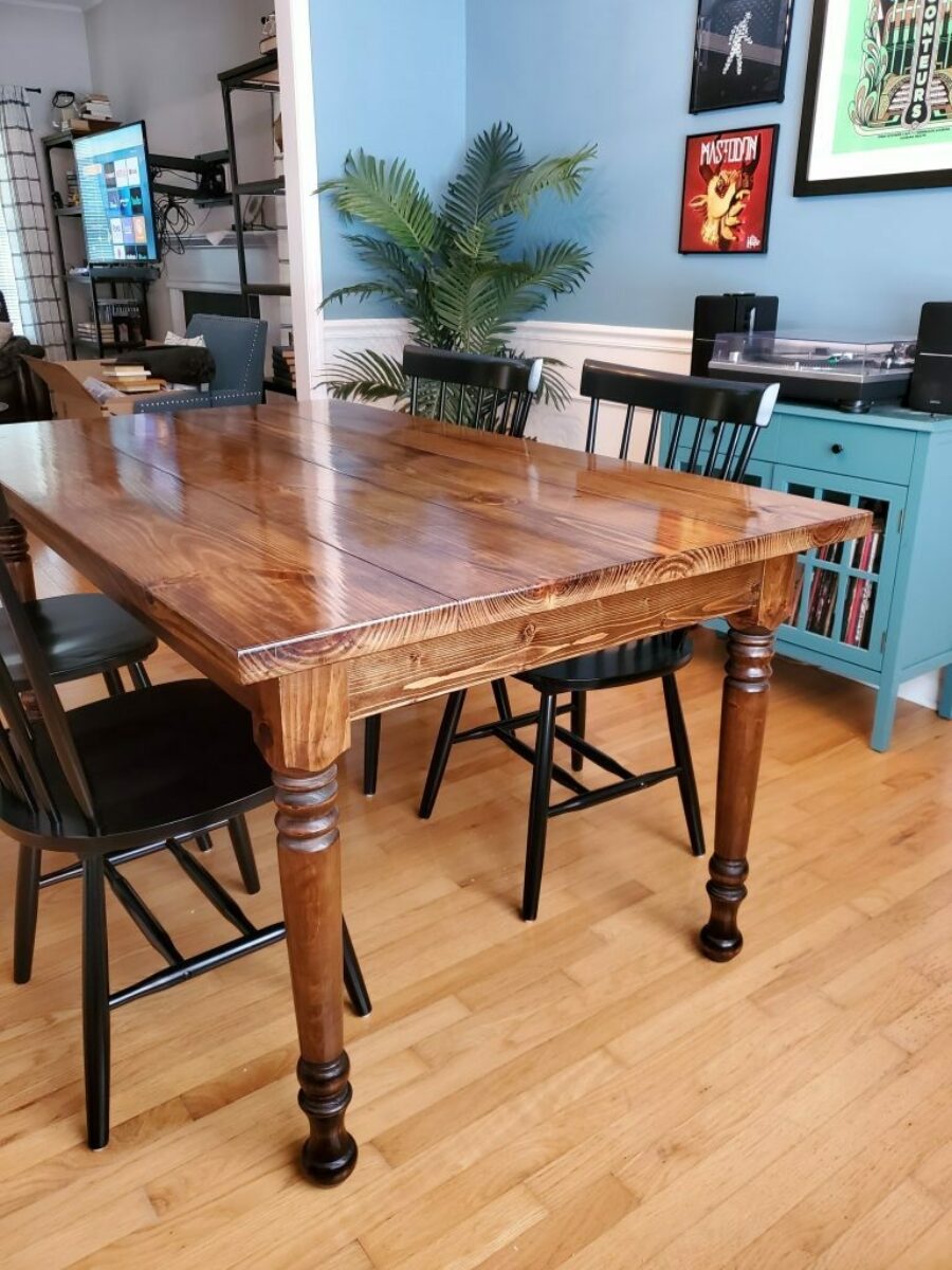 29" Massive Dining Legs, Turned Table Legs, Unfinished Wood Legs