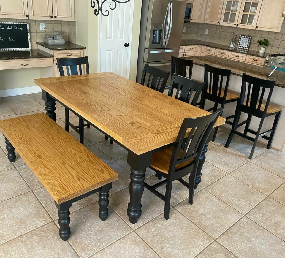 29" Massive Unfinished Farmhouse Table Legs, Turned Table Legs, Wood