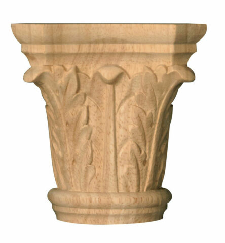 Large Acanthus Half Round Capital