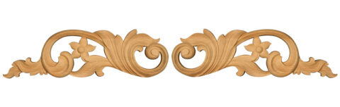 Large Scrolls with Flowers (Pair)