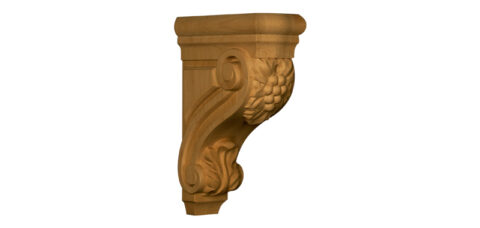 Large Traditional Grape Carved Corbel
