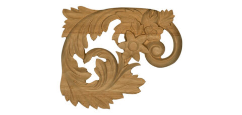Left Staircase Onlay (Carved Scroll)