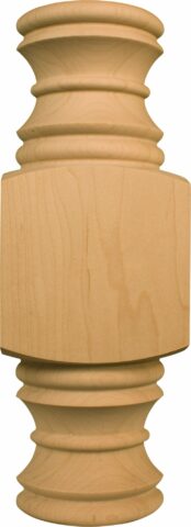 Lg. Center Half Round Plinth with Mod. Spool