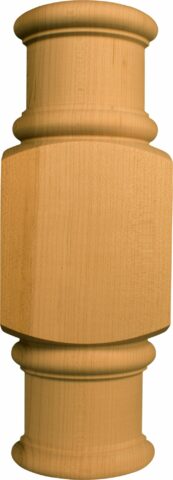 Lg Half Round Center Plinth with Spool