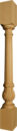 Narrow Fluted Acanthus Island Leg