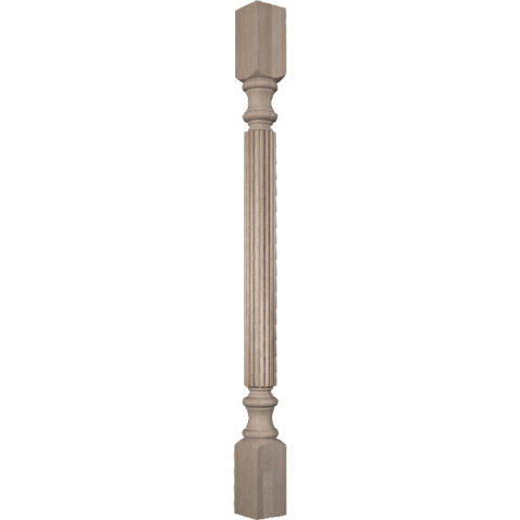 Narrow Reeded Bar Top Island Leg