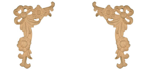 Ribbon Corner Appliques (Pair)