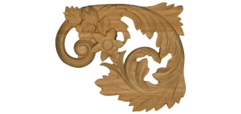 Right Staircase Onlay (Carved Scroll)