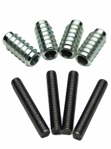 SOLD AS A SET OF FOUR~5/16-18 x 2" Full Thread Bolt and Threaded Insert