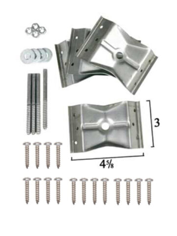 SOLD AS A SET OF FOUR~Corner Bracket with Bolts, Nuts, and Screws