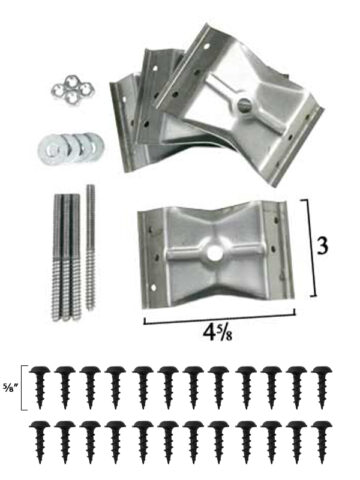 SOLD AS A SET OF FOUR~Corner Bracket with Bolts, Nuts, and Screws