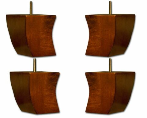 SOLD AS A SET OF FOUR~Couch Legs with bolt with Light Cherry Finish