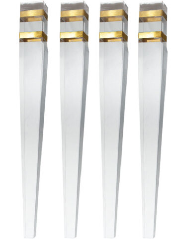 SOLD AS A SET OF FOUR~Four Sided Tapered Acrylic Dining Table Legs